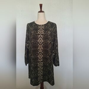 Elegant Snake Print Dress